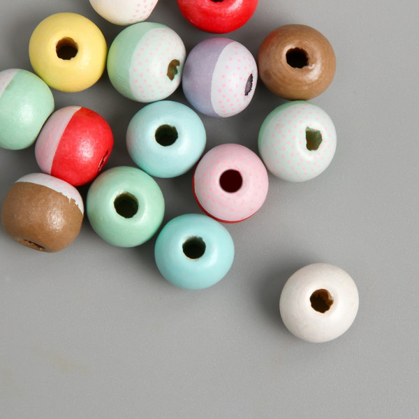 Изображение товара Набор бусин декоративных Арт Узор Крапинки на шариках / 10083422