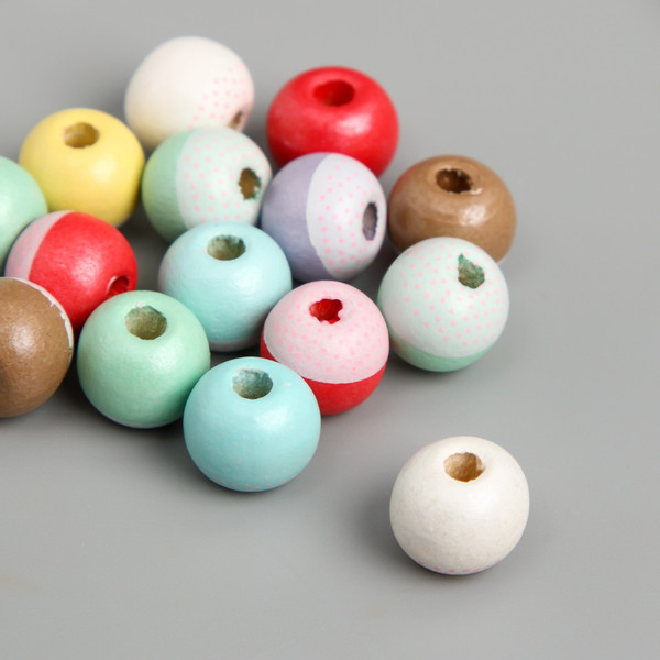 Изображение товара Набор бусин декоративных Арт Узор Крапинки на шариках / 10083422