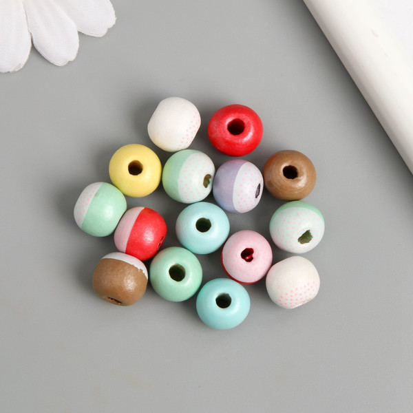 Изображение товара Набор бусин декоративных Арт Узор Крапинки на шариках / 10083422