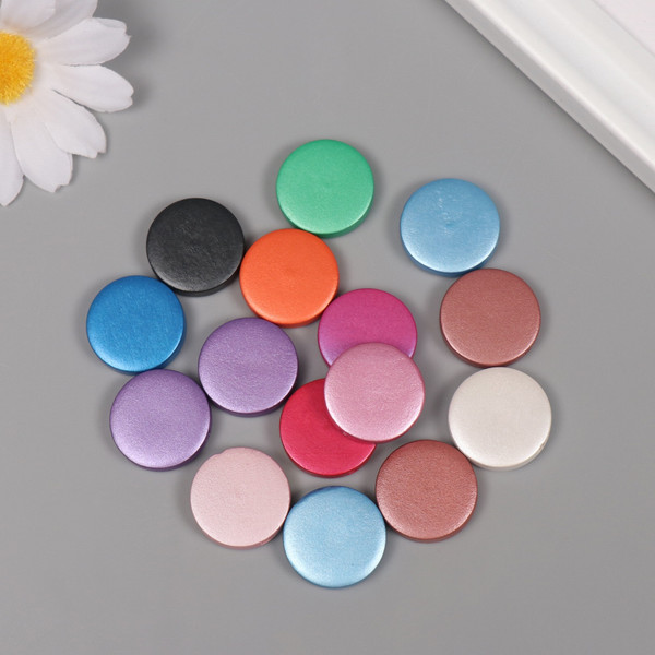 Изображение товара Набор бусин декоративных Арт Узор Металлик плоский / 10715318