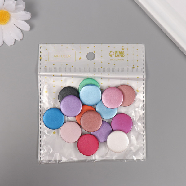 Изображение товара Набор бусин декоративных Арт Узор Металлик плоский / 10715318