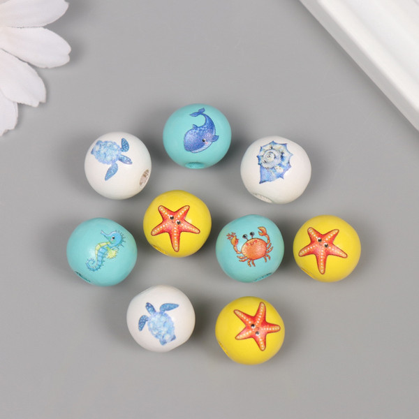 Изображение товара Набор бусин декоративных Арт Узор Морские жители / 10715309