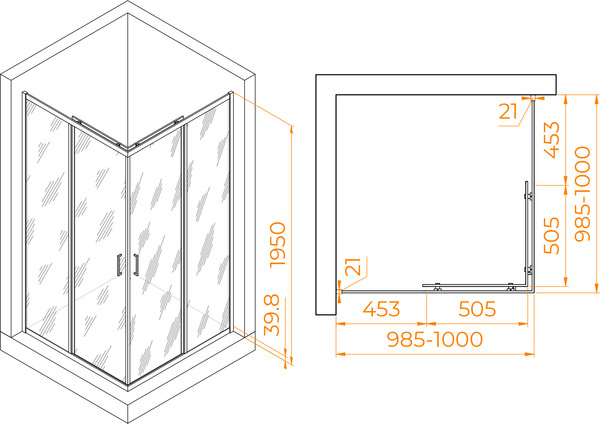 Изображение товара Душевой уголок RGW PA-030 / 350803000-21