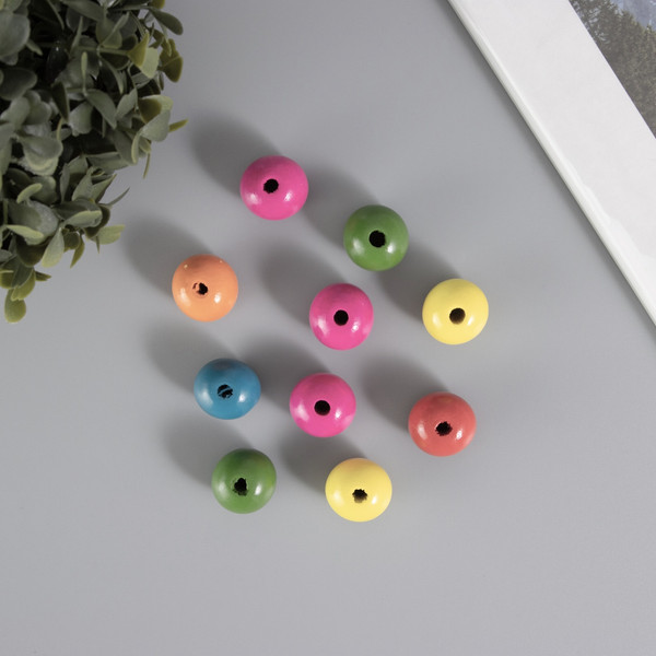 Изображение товара Набор бусин декоративных Арт Узор Шарики цветные / 2985394