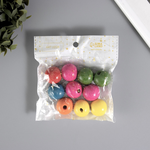 Изображение товара Набор бусин декоративных Арт Узор Шарики цветные / 2985394