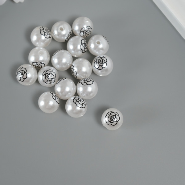 Изображение товара Набор бусин декоративных Арт Узор Жемчужный шарик-роза / 10429674