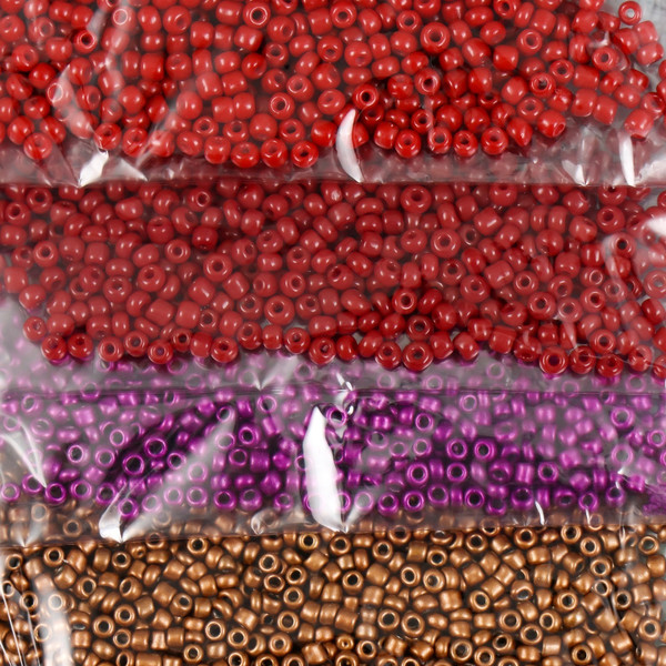 Изображение товара Набор бисера Арт Узор Красно-фиолетовые / 9702878