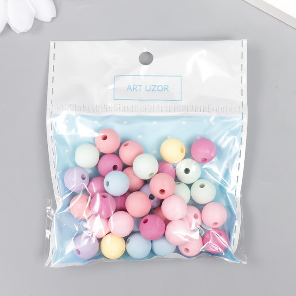 Изображение товара Набор бусин декоративных Арт Узор Маршмеллоу / 7877183