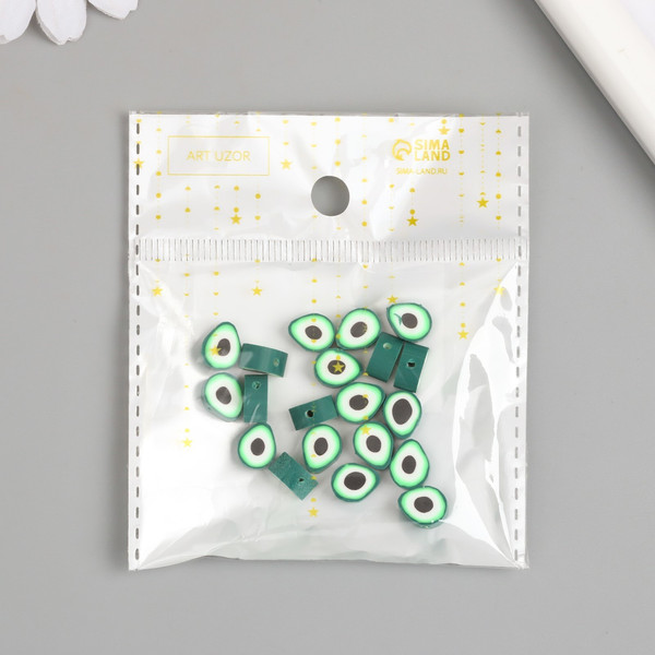 Изображение товара Набор бусин декоративных Арт Узор Половинка авокадо / 7829734