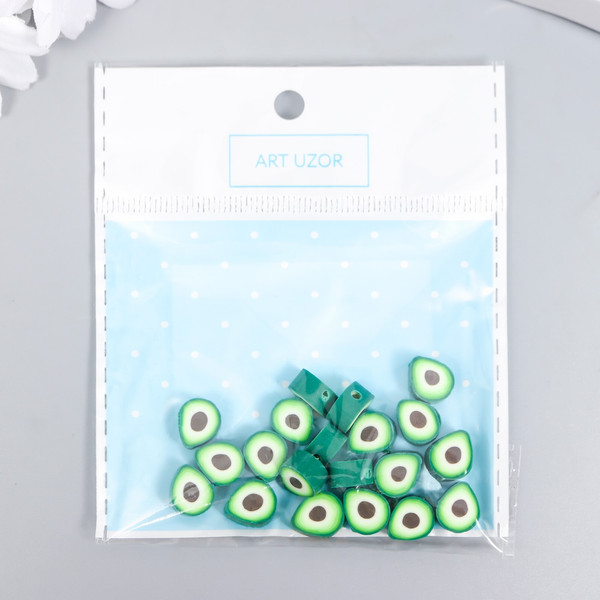 Изображение товара Набор бусин декоративных Арт Узор Половинка авокадо / 7829734