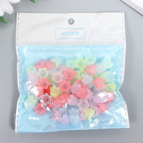 Изображение товара Набор бусин декоративных Арт Узор Цветок ландыша пастель / 9104593