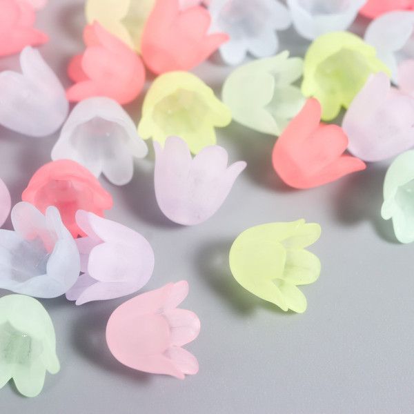 Изображение товара Набор бусин декоративных Арт Узор Цветок ландыша пастель / 9104593