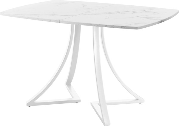 Изображение товара Обеденный стол AMC Elite / Е24(1200) D6 (белый/мрамор кристалл)