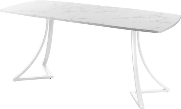 Изображение товара Обеденный стол AMC Elite / Е24(1200) D6 (белый/мрамор кристалл)