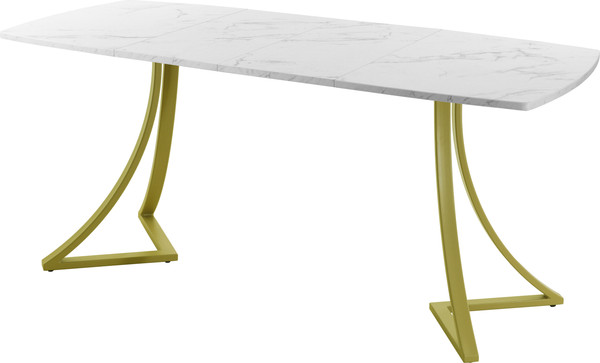 Изображение товара Обеденный стол AMC Elite / Е24(1200) D6 (золото/мрамор кристалл)