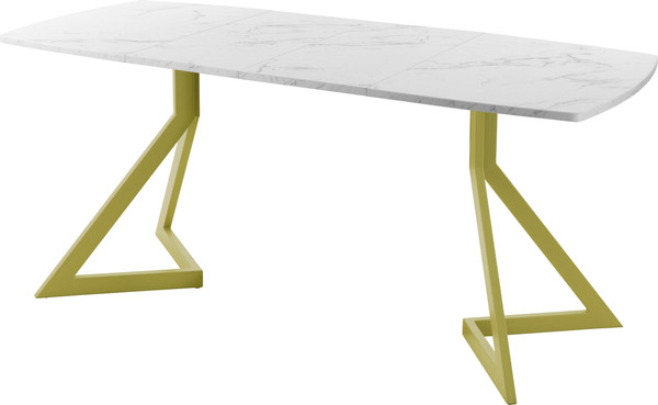 Изображение товара Обеденный стол AMC Elite / Е20(1100) D6 (золото/мрамор кристалл)