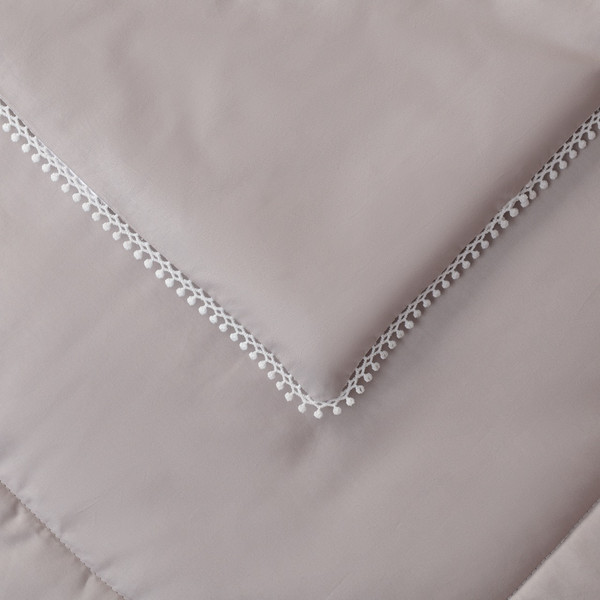 Изображение товара Комплект постельного белья с одеялом Sofi de Marko Элиана 7Е / Кт-Эл-7Е-сл (серый/лиловый)