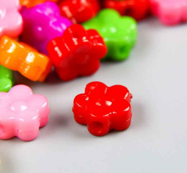 Изображение товара Набор бусин декоративных Арт Узор Цветные микро цветочки / 4645555