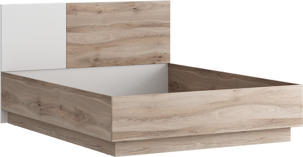 Изображение товара Двуспальная кровать Речицадрев Хельга 160x200 / Р393.02 (белый SWN 605/дуб салерно 708)