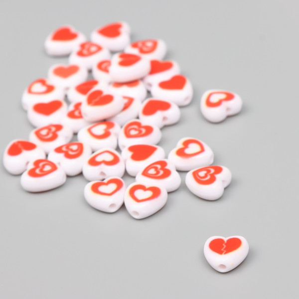 Изображение товара Набор бусин декоративных Арт Узор Нарисованное сердце / 10443024