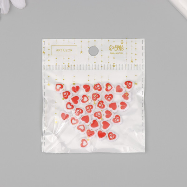 Изображение товара Набор бусин декоративных Арт Узор Нарисованное сердце / 10443024