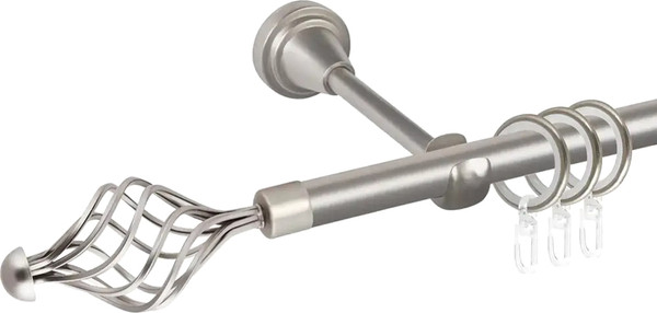 Изображение товара Карниз для штор АС ФОРОС Grace D19Г + наконечники Ажур (2.4м, сатин)