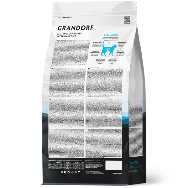 Изображение товара Сухой ветеринарный корм для кошек Grandorf Vet Cat Dermatosis (2кг)