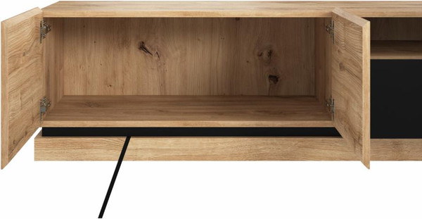 Изображение товара Тумба Anrex Моне 8032 д ТВ (дуб наварра/черный)