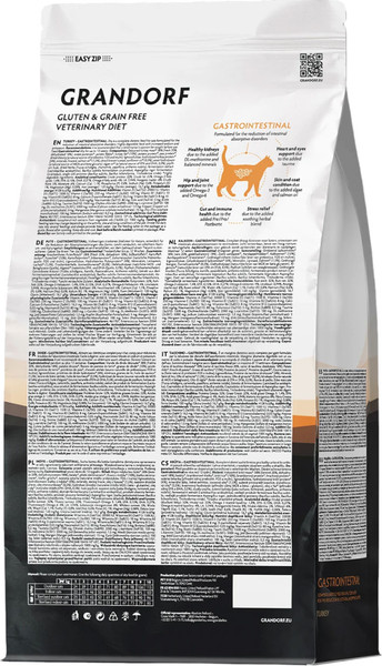 Изображение товара Сухой ветеринарный корм для кошек Grandorf Vet Cat Gastrointestinal (400г)