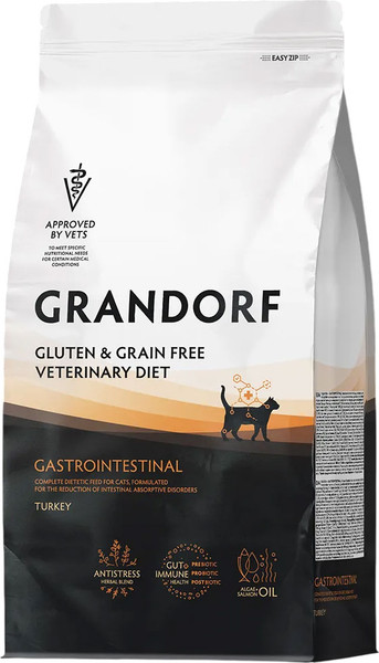 Изображение товара Сухой ветеринарный корм для кошек Grandorf Vet Cat Gastrointestinal (2кг)
