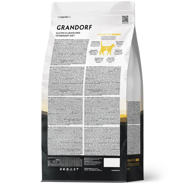 Изображение товара Сухой ветеринарный корм для кошек Grandorf Vet Cat Urinary S/O. Moderate Calorie (400г)