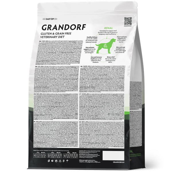 Изображение товара Сухой ветеринарный корм для собак Grandorf Vet Dog Renal (3кг)