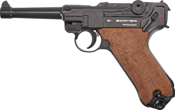 Изображение товара Пистолет пневматический BORNER P08 до 3 Дж кал. 4.5мм (Blowback, металл)