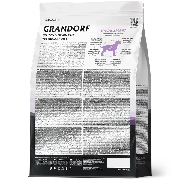 Изображение товара Сухой ветеринарный корм для собак Grandorf Vet Dog Hypoallergenic (1кг)