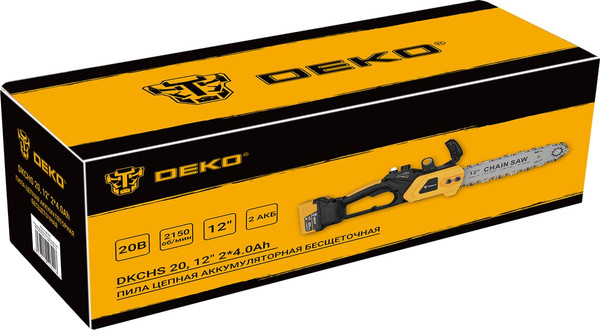 Изображение товара Пила цепная аккумуляторная Deko DKCHS 20 / 085-2000