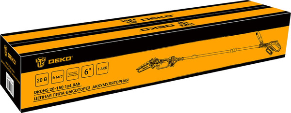 Изображение товара Пила цепная аккумуляторная Deko DKCHS 20-150 / 085-4447