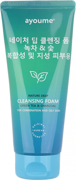 Изображение товара Пенка для умывания Ayoume Nature Deep Cleansing Foam Green Tea & Charcoal (150мл)