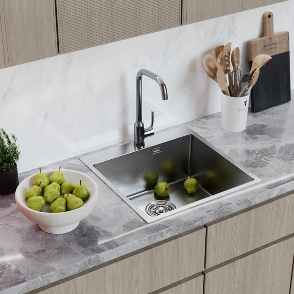 Изображение товара Мойка кухонная Mixline Pro 556577 (сатин, с сифоном)