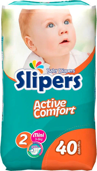 Изображение товара Подгузники детские Slipers №2 Mini Size 3-6 кг / T-202 (40шт)