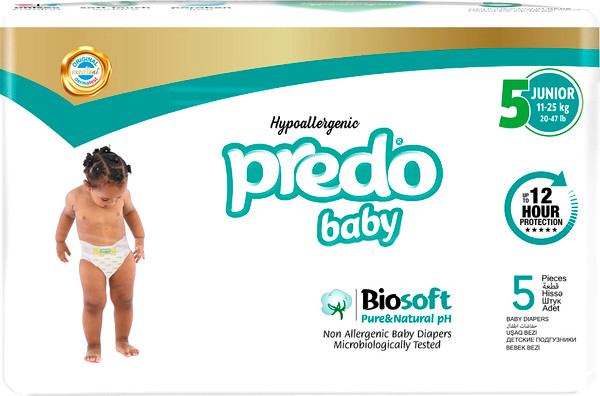 Изображение товара Подгузники детские Predo Baby № 5 11-25кг / BIO-105 (5шт)