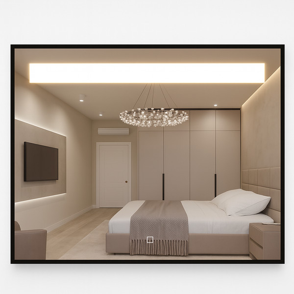 Изображение товара Зеркало Emze Line 66x85 / LED.LINE.66.85.CHE (черный)