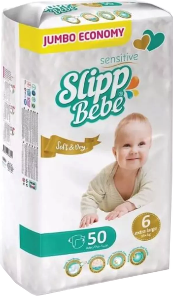 Изображение товара Подгузники детские Slipp Bebe №6 15+кг (50шт)