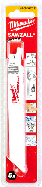 Изображение товара Набор пильных полотен Milwaukee Sawzall 150x2.5/1.8 / 48475292 (5шт)
