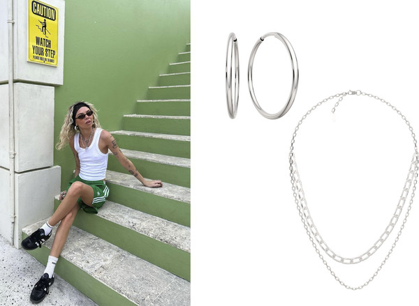 Изображение товара Комплект ювелирных украшений из серебра ZORKA Колье 0540068 45см, серьги 0361501/3