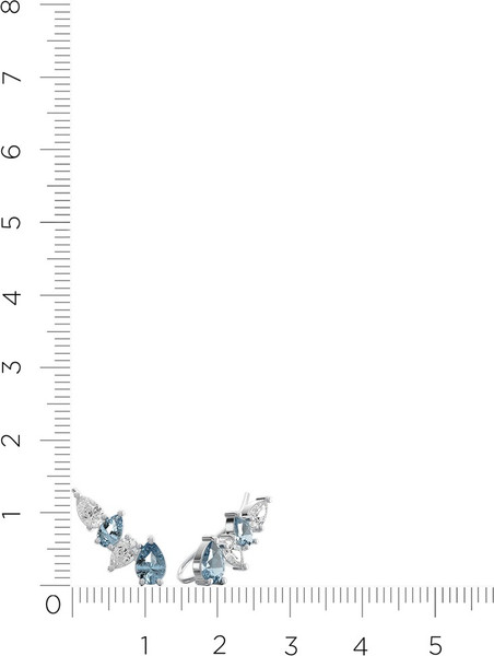 Изображение товара Комплект ювелирных украшений из серебра ZORKA Серьги 0310248.BZ, кольцо 0210209.BZ р.17