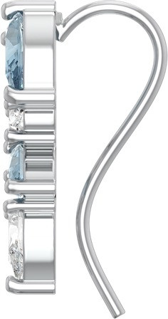 Изображение товара Комплект ювелирных украшений из серебра ZORKA Серьги 0310248.BZ, кольцо 0210209.BZ р.17