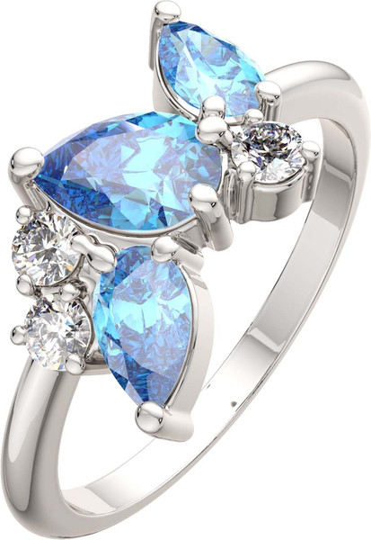 Изображение товара Комплект ювелирных украшений из серебра ZORKA Серьги 0310248.BZ, кольцо 0210209.BZ р.17