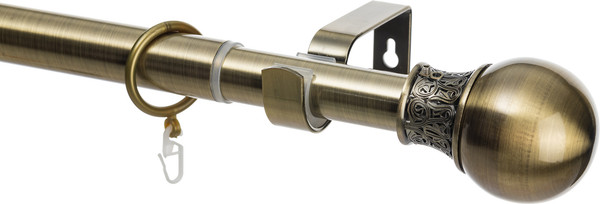Изображение товара Карниз для штор Sundays Home Тиффани Раздвижной 25/28мм 1-рядный (антик, 2-3.6м)