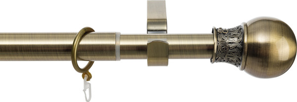 Изображение товара Карниз для штор Sundays Home Тиффани Раздвижной 25/28мм 1-рядный (антик, 2-3.6м)