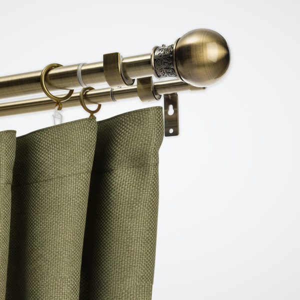 Изображение товара Карниз для штор Sundays Home Тиффани Раздвижной 25/28мм 2-х рядный (антик, 2-3.6м)